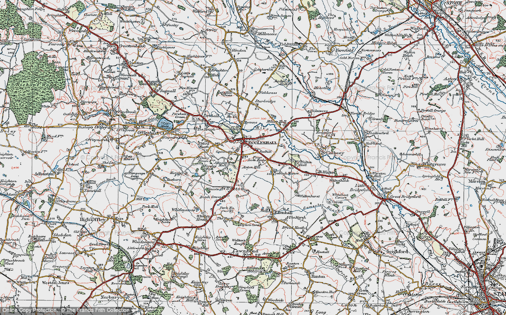 Historic Ordnance Survey Map of Redhill, 1921