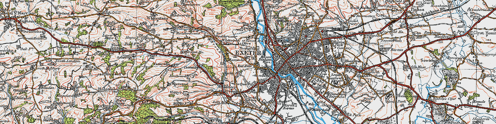 Old map of Redhills in 1919