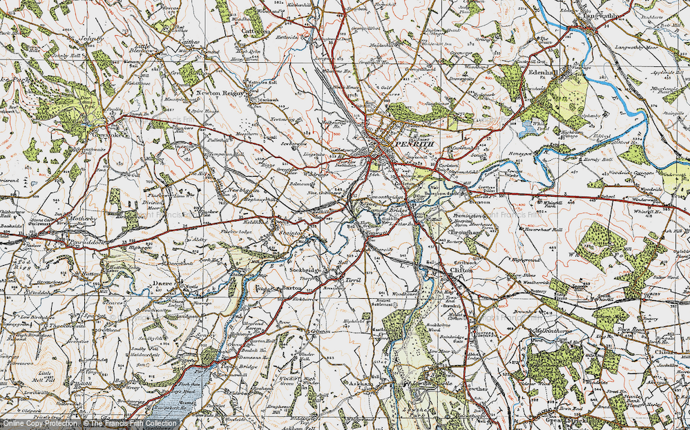 Old Map of Redhills, 1925 in 1925