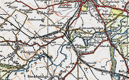 Old map of Redhills in 1925