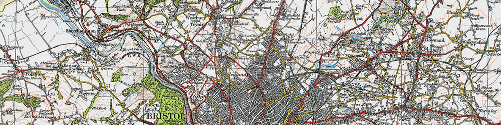 Old map of Redland in 1919