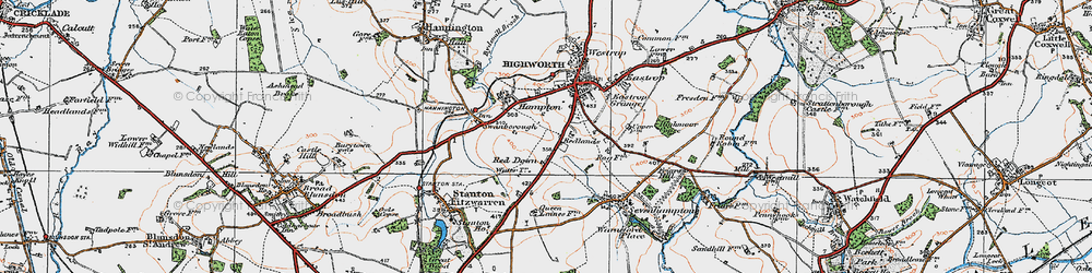 Old map of Redlands in 1919