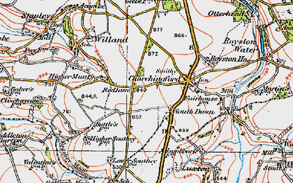 Old map of Redlane in 1919
