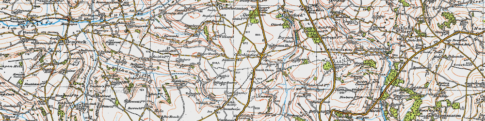 Old map of Redlane in 1919