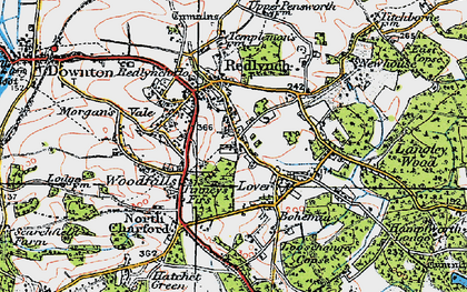 Old map of Redlynch in 1919