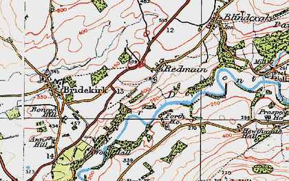 Old map of Wood Hall Fm in 1925