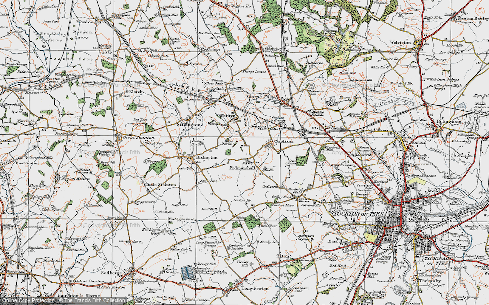 Old Map of Redmarshall, 1925 in 1925