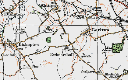 Old map of Redmarshall in 1925