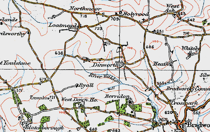 Old map of Redmonsford in 1919
