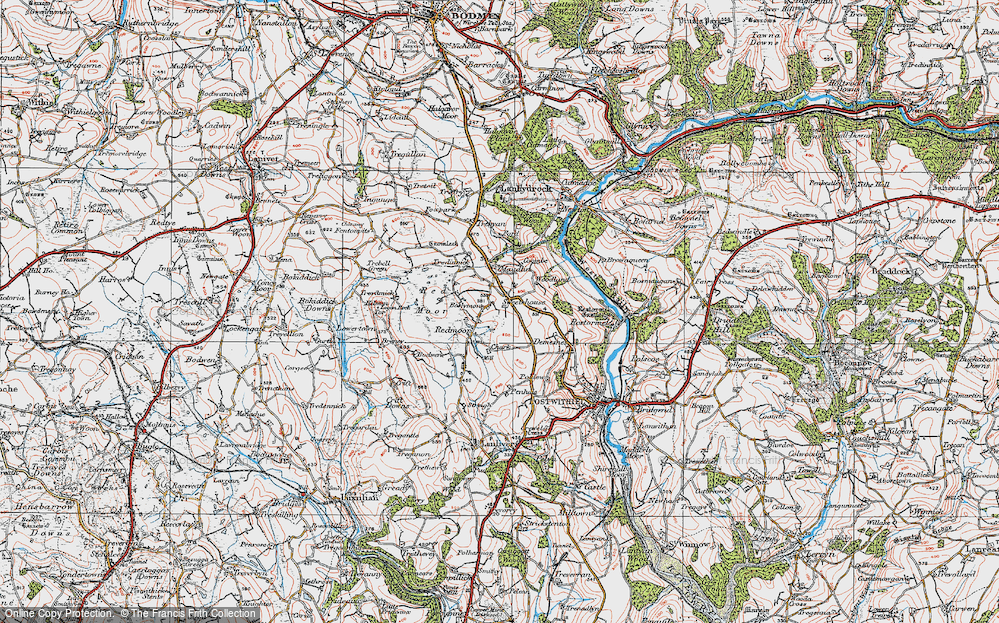 Old Map of Redmoor, 1919 in 1919