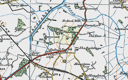 Old map of Berrywood in 1921