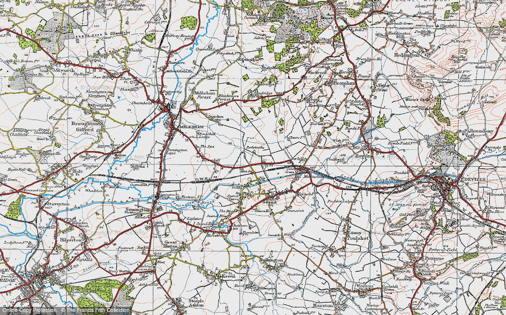 Old Map of Redstocks, 1919 in 1919