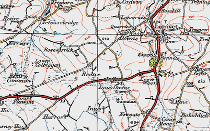 Old map of Redtye in 1919