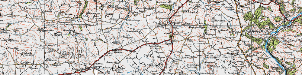 Old map of Redtye in 1919