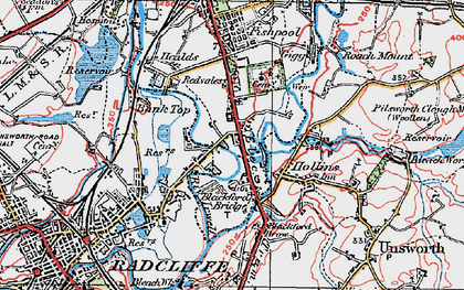 Old map of Redvales in 1924