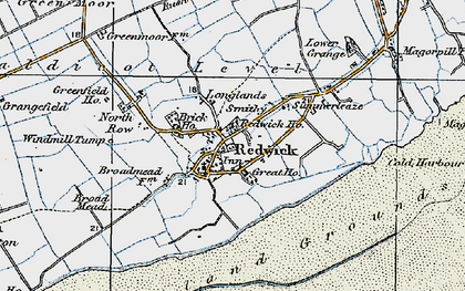 Old map of Redwick in 1919