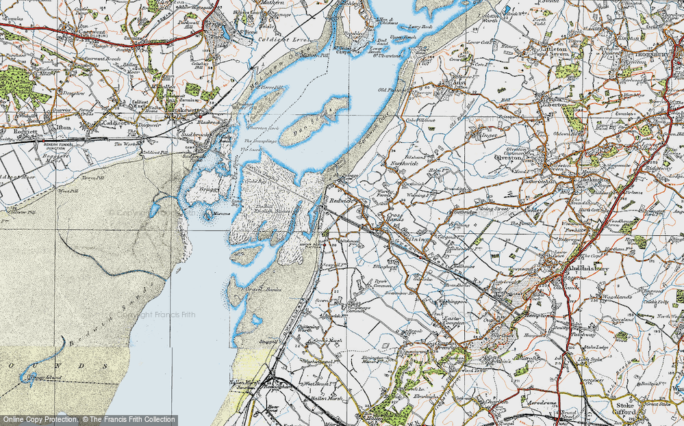 Old Map of Historic Map covering Binn Wall, The in 1919