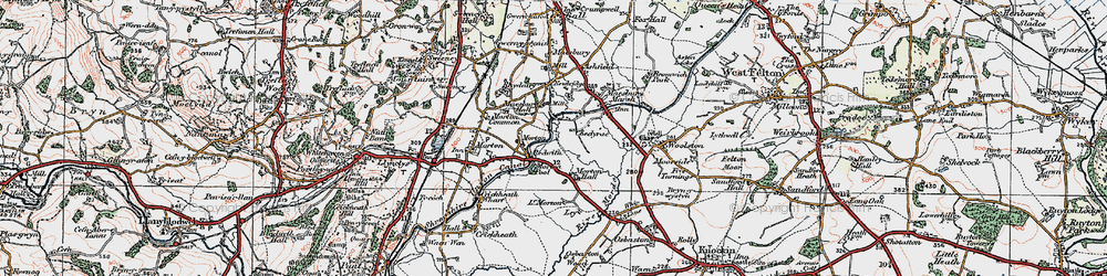 Old map of Redwith in 1921