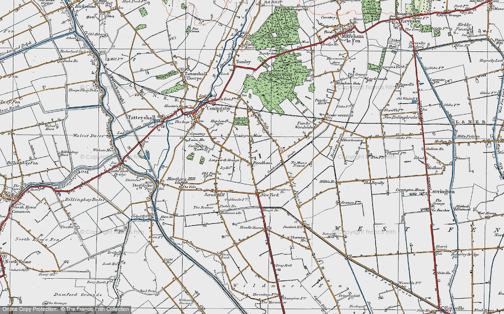 Old Map of Reedham, 1923 in 1923