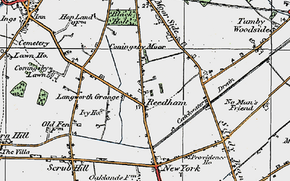 Old map of Reedham in 1923