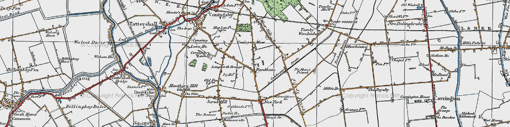 Old map of Langworth Grange in 1923