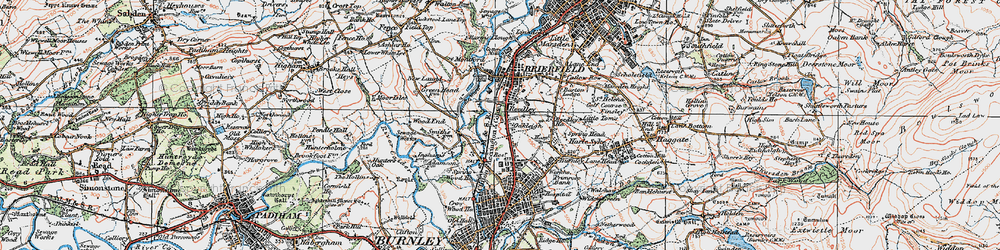 Old map of Wood End in 1924