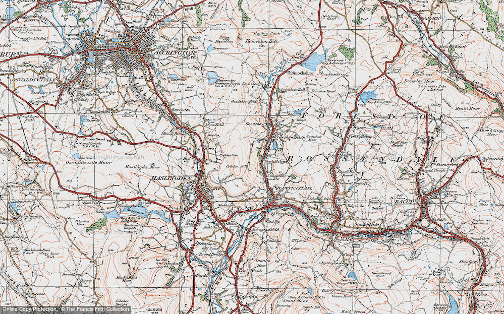 Old Map of Reeds Holme, 1924 in 1924