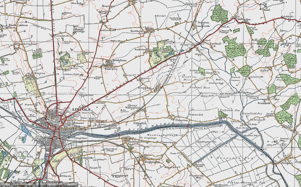 Old Map of Reepham, 1923 in 1923