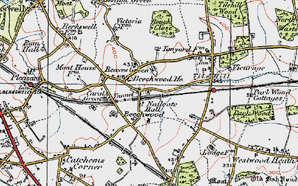 Old map of Reeves Green in 1921