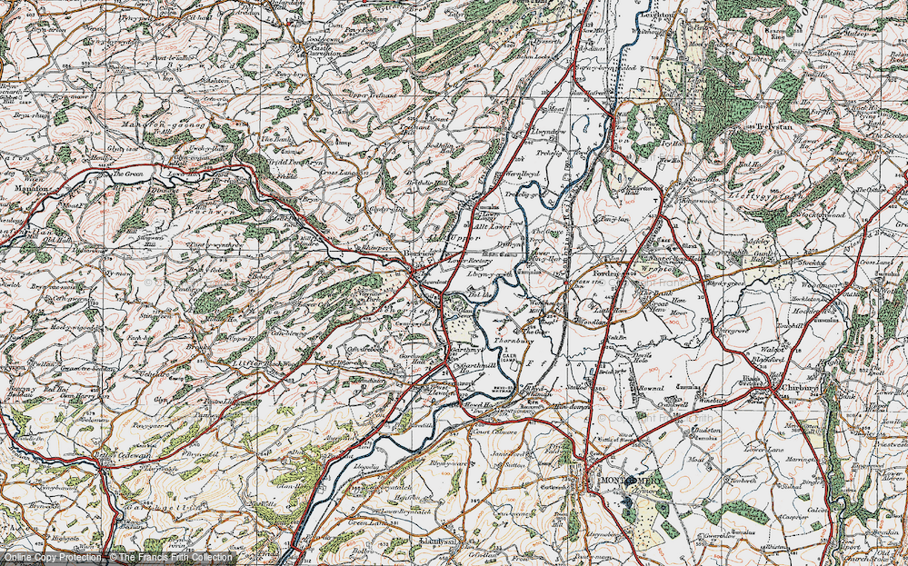 Old Map of Refail, 1921 in 1921
