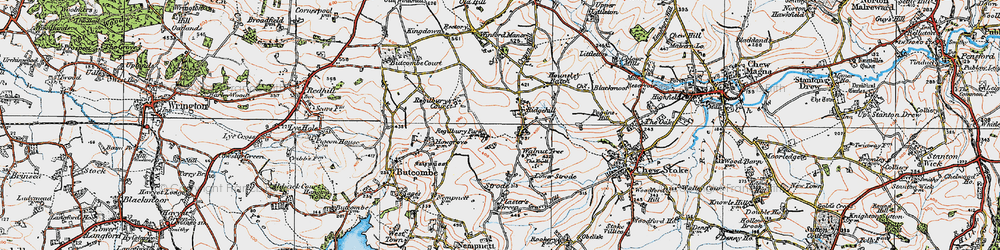 Old map of Regil in 1919