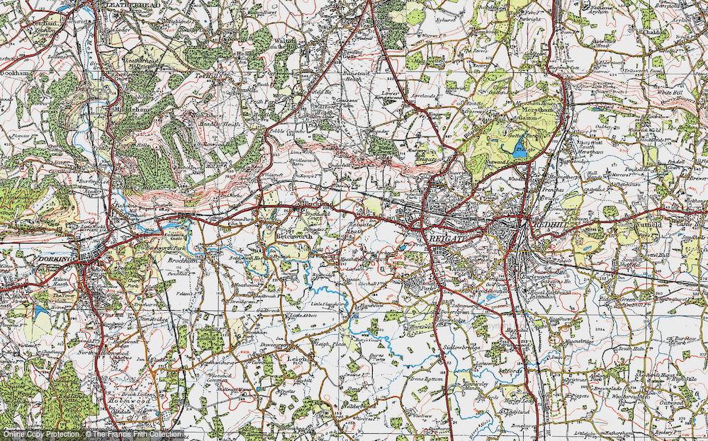 Old Map of Reigate Heath, 1920 in 1920