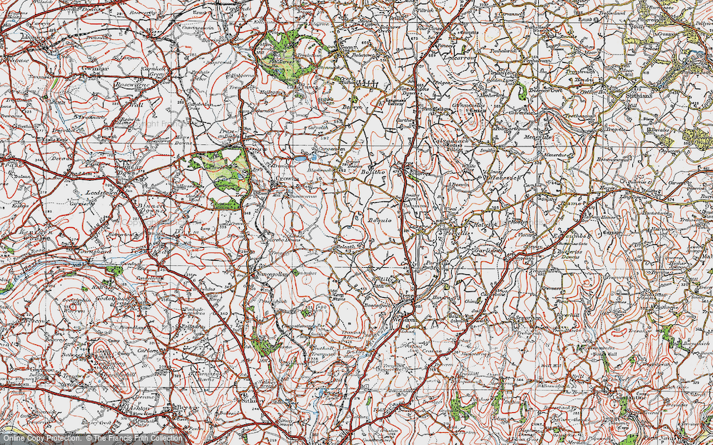 Old Map of Releath, 1919 in 1919