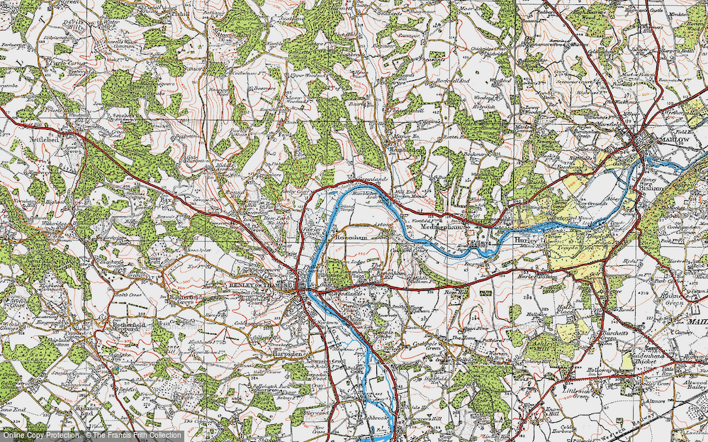 Old Map of Remenham, 1919 in 1919