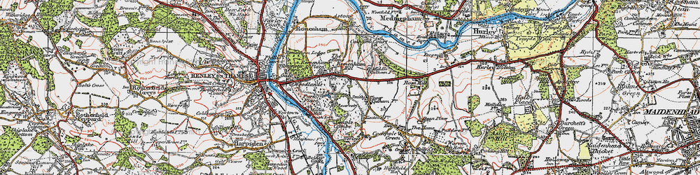 Old map of Remenham Hill in 1919