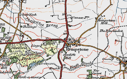 Old map of Rempstone in 1921
