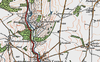 Old map of Rendcomb in 1919