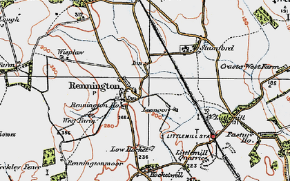 Old map of Rennington in 1926