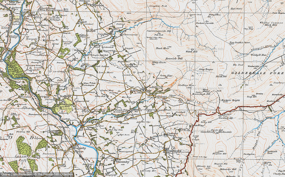 Old Map of Historic Map covering Lincowell in 1925