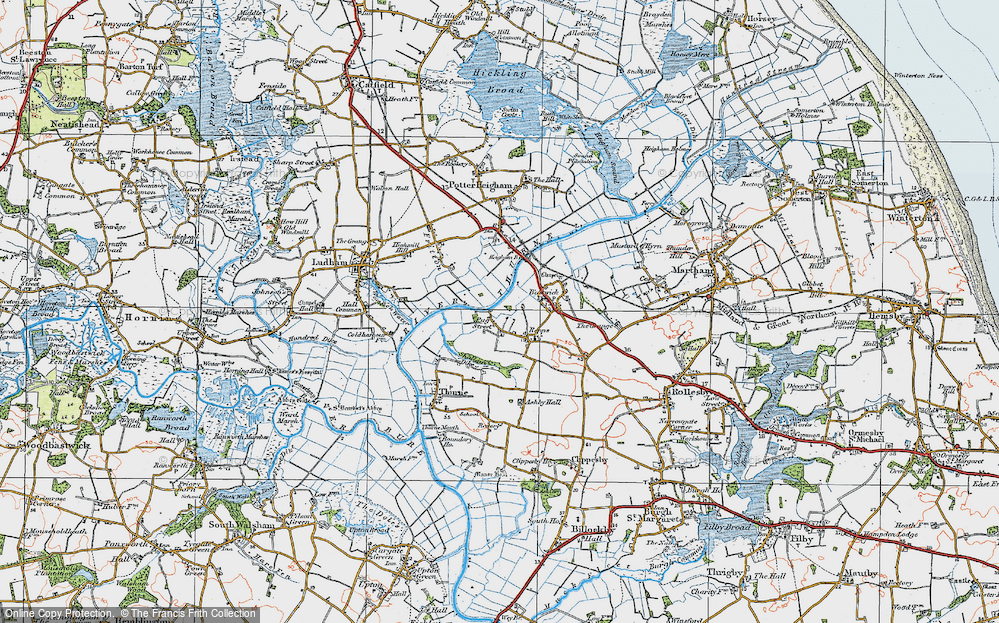 Old Map of Repps, 1922 in 1922
