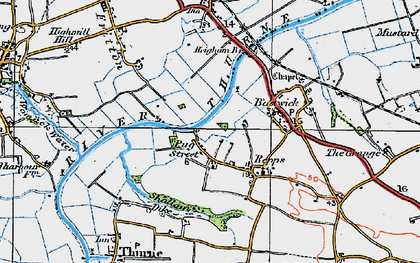 Old map of Repps in 1922