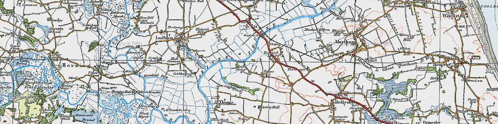Old map of Repps in 1922