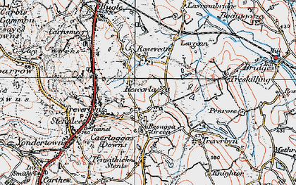 Old map of Rescorla in 1919
