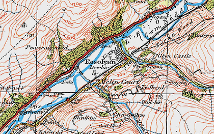 Old map of Resolven in 1923