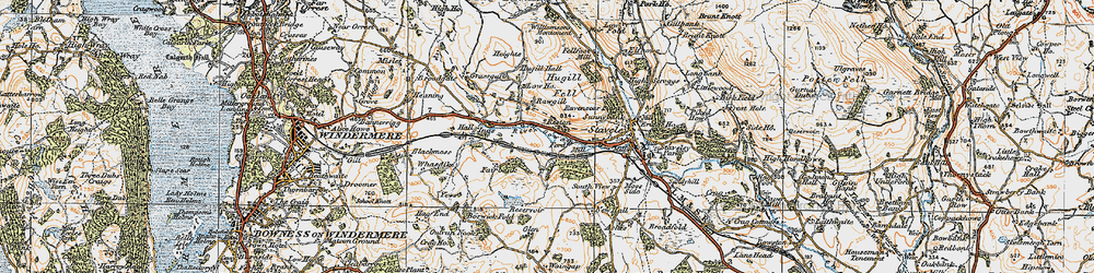 Old map of Brownspring Coppice in 1925