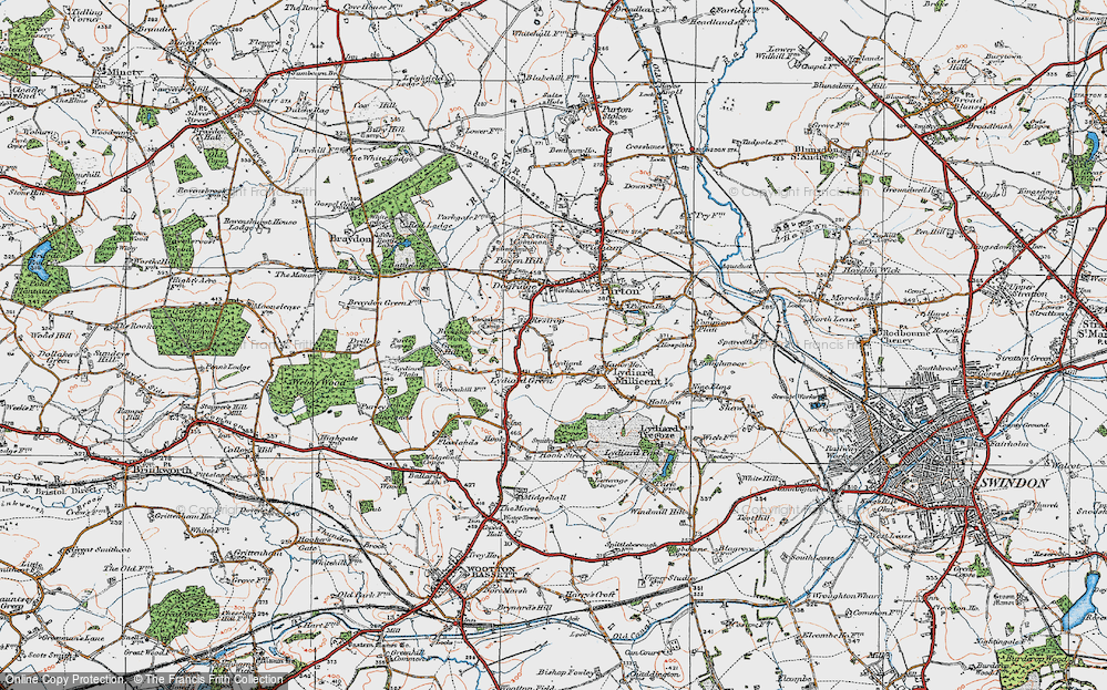 Old Map of Restrop, 1919 in 1919