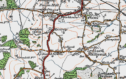 Old map of Restrop in 1919