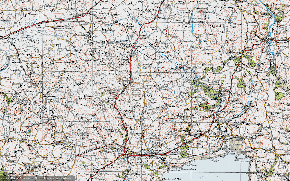 Old Map of Resugga Green, 1919 in 1919