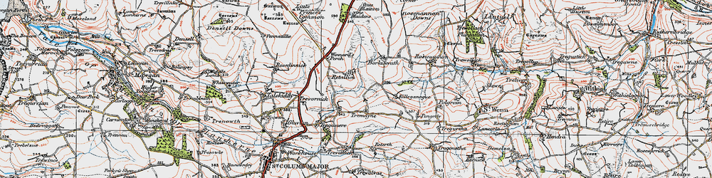 Old map of Retallack in 1919