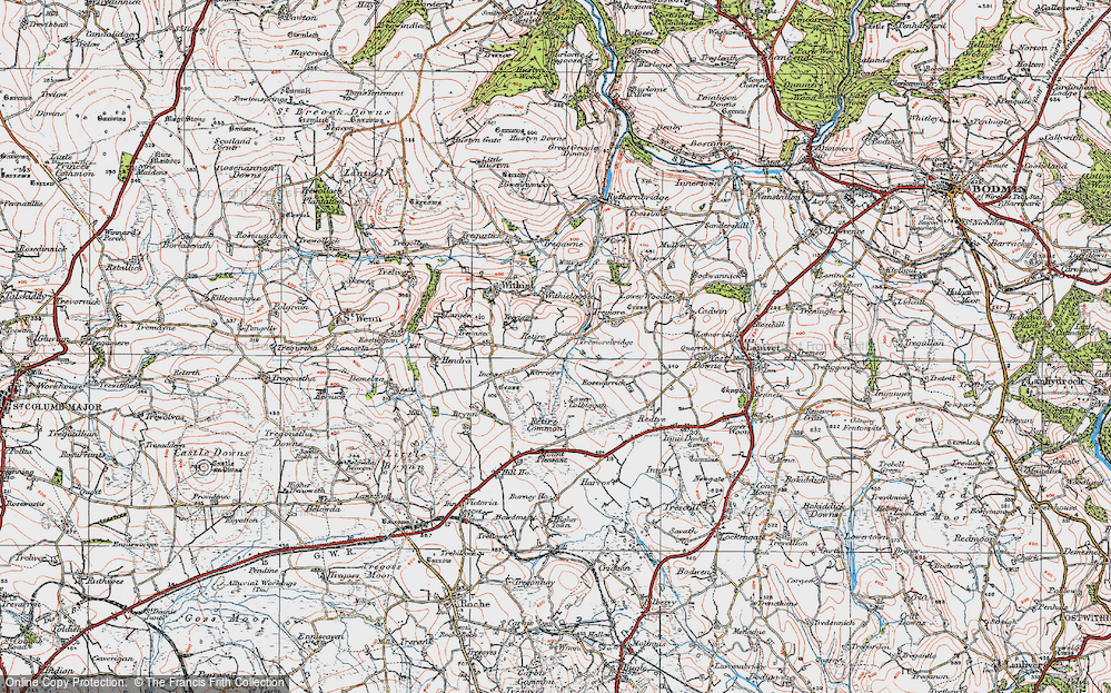 Old Map of Retire, 1919 in 1919